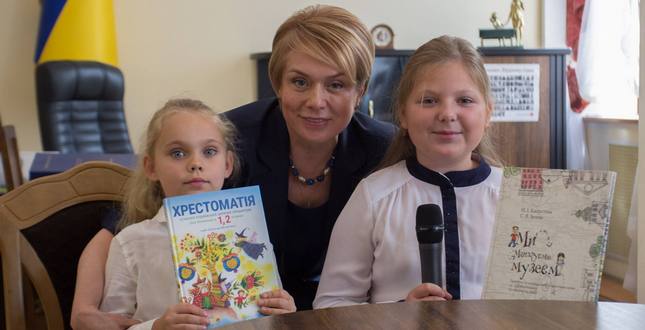 Лілія Гриневич дала інтерв'ю молодим журналістам Київського Палацу дітей та юнацтва щодо підготовки до святкування Дня дошкілля